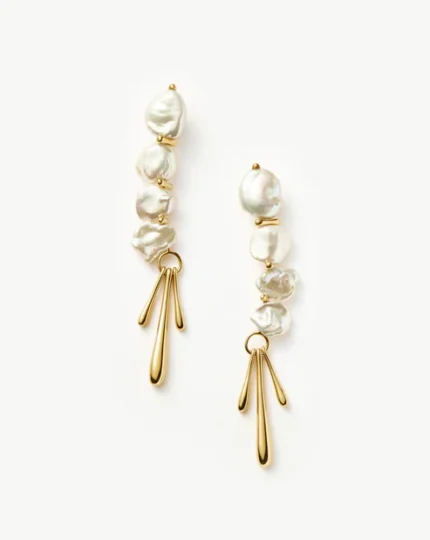Keshi Pearl Sculptural Drop Earrings